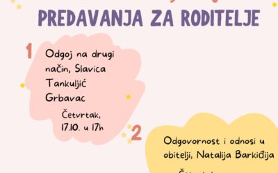 Predavanja za roditelje u suradnji s Obiteljskim centrom