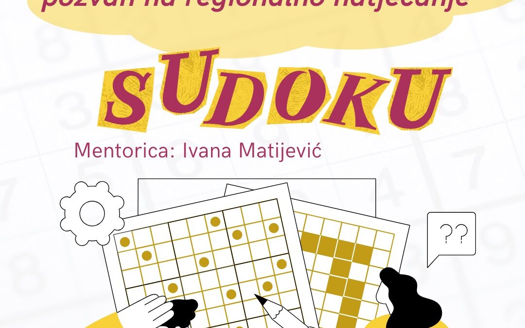 Ivan Soče pozvan na regionalnu razinu Sudoku natjecanja