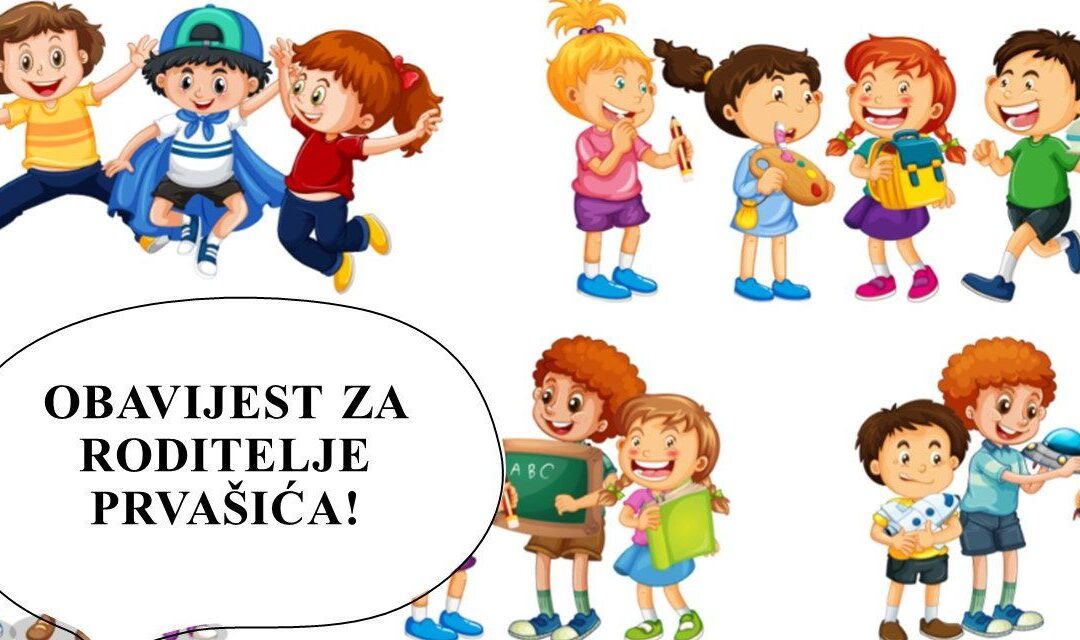 Obavijest za roditelje budućih prvašića OŠ Lapad