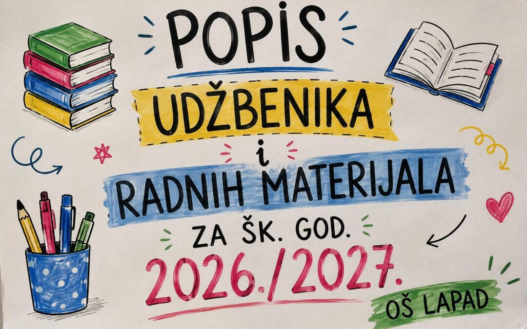 Popis udžbenika i radnih materijala šk. god. 2026./2027.
